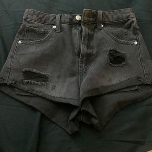 Black Ripped Jean Shorts from Target